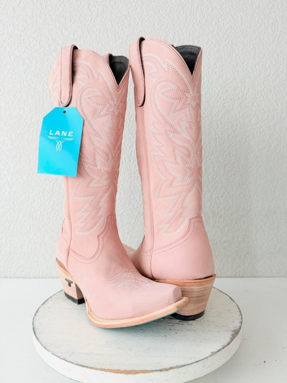 Lane SMOKESHOW Pink Cowboy Boots Western Cowgirl Mid Calf Tall Womens Size 9